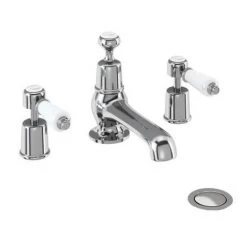 Burlington Kensington - 3 Tap Hole Basin Mixer with Pop Up Waste - KE12