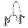 Burlington Kensington Walnut Arch Basin Mixer with Curved Spout (200mm Centres)