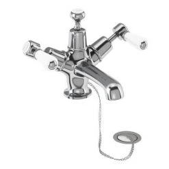 Burlington Kensington - Chrome Basin Mixer Tap with Plug & Chain - KE5