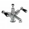 Burlington Kensington Black Basin Mixer with Click-Clack Waste