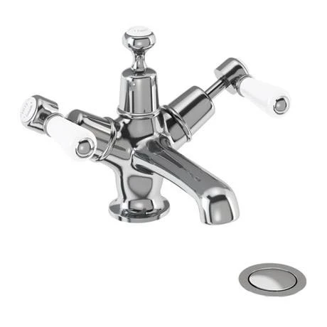 Burlington Kensington - Chrome Basin Mixer with Click-Clack Waste - KE6 1 Burlington Kensington - Chrome Basin Mixer with Click-Clack Waste - KE6