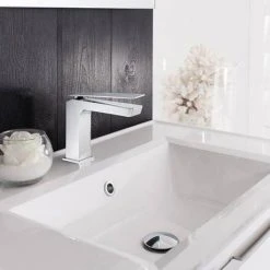 Crosswater Zero 3 Monobloc Basin Mixer - ZR03_110DNC -Basin Taps Shop KH03 110DNC D2 460