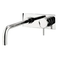 Crosswater - Kai Lever Wall Mounted 2 Hole Set Basin Mixer with Back Plate - KL121WNC