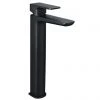 Mileto Matt Black High Rise Mono Basin Mixer Tap