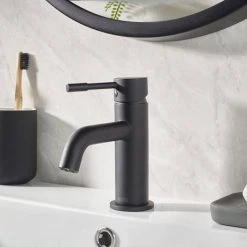 Bristan Mila Black Mono Basin Mixer with Clicker Waste 9 Bristan Mila Black Mono Basin Mixer with Clicker Waste -Basin Taps Shop MI BAS BLK D3 460