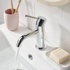 Bristan Mila Chrome Mono Basin Mixer with Clicker Waste -Basin Taps Shop MI BAS C D3 460