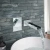 Milan Wall Mounted Waterfall Basin Spout with Manual Valve