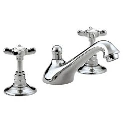 Bristan 1901 Traditional 3 Hole Basin w/ Pop-up waste - Chrome - N-3HBAS-C-CD