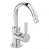 Hudson Reed Tec Single Lever Side Action Cloakroom Basin Mixer Tap inc. Push Button Waste