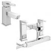 Prime Modern Basin and Bath Shower Mixer Taps Pack - Chrome