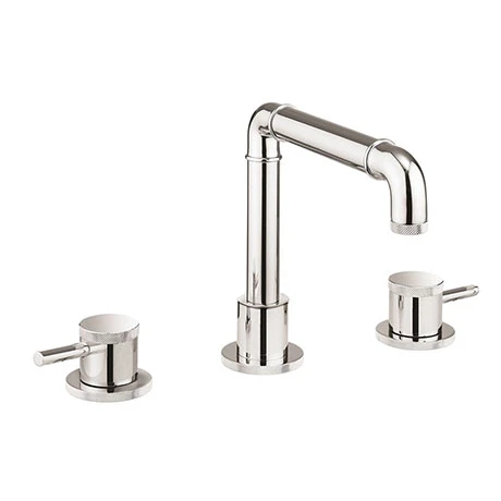 Crosswater MPRO Industrial Deck Mounted 3 Hole Set Basin Mixer - Chrome - PRI135DNC 1 Crosswater MPRO Industrial Deck Mounted 3 Hole Set Basin Mixer - Chrome - PRI135DNC