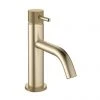 Crosswater MPRO Monobloc Basin Mixer with Knurled Detailing - Brushed Brass - PRO110DNF_K
