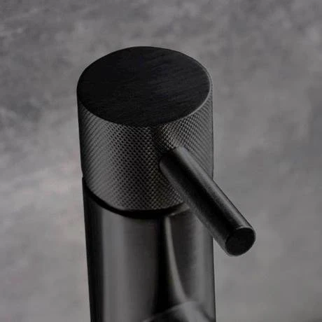 Crosswater MPRO Monobloc Basin Mixer with Knurled Detailing - Matt Black - PRO110DNM_K 2 Crosswater MPRO Monobloc Basin Mixer with Knurled Detailing - Matt Black - PRO110DNM_K - Image 2
