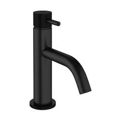 Crosswater MPRO Monobloc Basin Mixer with Knurled Detailing - Matt Black - PRO110DNM_K