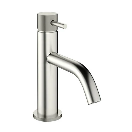 Crosswater MPRO Monobloc Basin Mixer with Knurled Detailing - Brushed Stainless Steel Effect - PRO110DNV_K 1 Crosswater MPRO Monobloc Basin Mixer with Knurled Detailing - Brushed Stainless Steel Effect - PRO110DNV_K