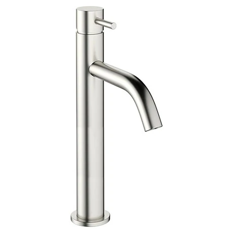 Crosswater MPRO Tall Monobloc Basin Mixer - Brushed Stainless Steel Effect - PRO112DNV 1 Crosswater MPRO Tall Monobloc Basin Mixer - Brushed Stainless Steel Effect - PRO112DNV