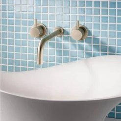 Crosswater MPRO Wall Mounted 3 Hole Set Basin Mixer - Brushed Brass - PRO130WNF+ 5 Crosswater MPRO Wall Mounted 3 Hole Set Basin Mixer - Brushed Brass - PRO130WNF+ -Basin Taps Shop PRO130WNF D2 460