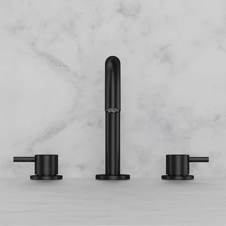 Crosswater MPRO Deck Mounted 3 Hole Set Basin Mixer - Matt Black - PRO135DNM 2 Crosswater MPRO Deck Mounted 3 Hole Set Basin Mixer - Matt Black - PRO135DNM - Image 2