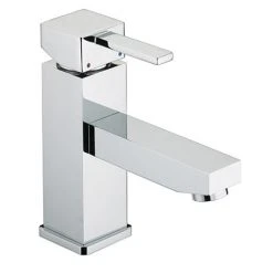 Bristan - Quadrato Basin Mixer w/ Eco-Click & Pop-up Waste - Chrome - QD-EBAS-C
