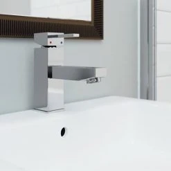 Bristan - Quadrato Basin Mixer with Eco-Click (no waste) - Chrome - QD-EBASNW-C -Basin Taps Shop QD EBASNW C.ai1 460