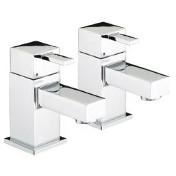 Bristan - Quadrato Basin Taps - Chrome - QD1/2C