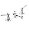 Imperial Radcliffe Chrome 3-Hole Basin Mixer with White Levers + Waste