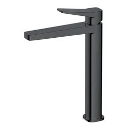 RAK Petit Square Tall Basin Mixer Tap Matt Black - RAKPES3003B