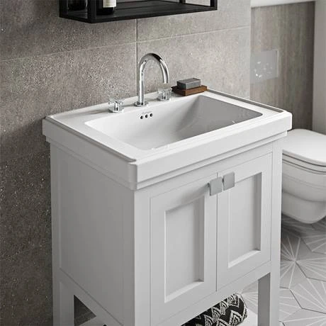 Burlington Riviera Art Deco Chrome 3 Hole Deck Basin Mixer 3 Burlington Riviera Art Deco Chrome 3 Hole Deck Basin Mixer - Image 3