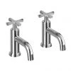 Burlington Riviera Art Deco Chrome Basin Pillar Taps