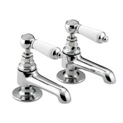 Bristan Renaissance Traditional Basin Taps - Chrome Plated - RS2-1/2-C