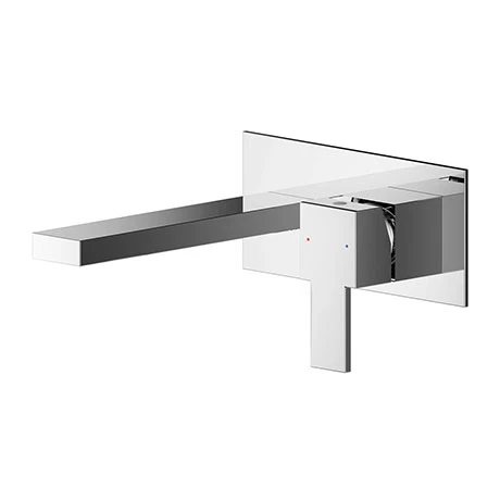 Nuie Sanford Chrome 2TH Wall Mounted Basin Mixer - SAN328 1 Nuie Sanford Chrome 2TH Wall Mounted Basin Mixer - SAN328
