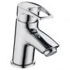 Bristan - Smile Contemporary Basin Mixer w/ Clicker Waste - Chrome - SM-BAS-C