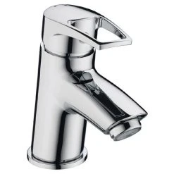 Bristan - Smile Contemporary Basin Mixer w/ Clicker Waste - Chrome - SM-BAS-C