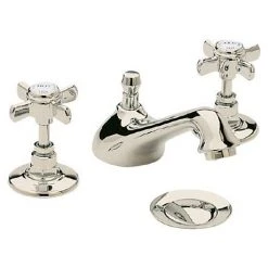 Heritage - Dawlish 3 Hole Basin Mixer with Pop-up Waste - Vintage Gold - TDCG06