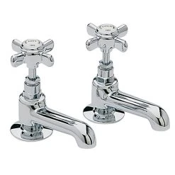 Heritage - Dawlish Basin Pillar Taps - Chrome - TDCC00