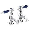 Heritage Glastonbury Midnight Blue Basin Pillar Taps - TGRBL00