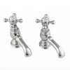 Silverdale Victorian Basin Pillar Taps Chrome