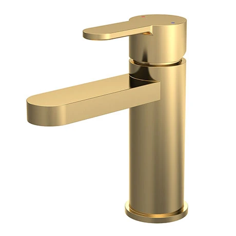 Venice Giro Brushed Brass Mono Basin Mixer with Push Button Waste 1 Venice Giro Brushed Brass Mono Basin Mixer with Push Button Waste