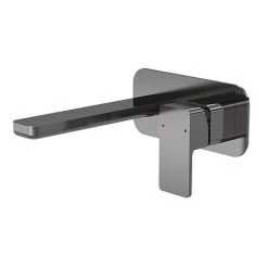 Venice Cubo Gunmetal Grey Wall Mounted Basin Mixer