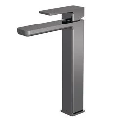 Venice Cubo Gunmetal Grey High Rise Mono Basin Mixer