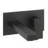 Crosswater Verge Wall Mounted (2TH) Basin Mixer Matt Black - VR121WNM