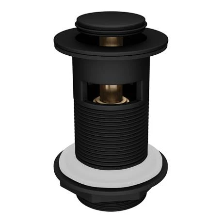 Valencia Matt Black Waterfall Basin Mixer Tap + Waste 2 Valencia Matt Black Waterfall Basin Mixer Tap + Waste - Image 2