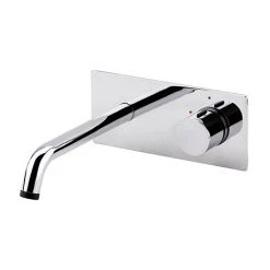 Venice Modern Round Wall Mounted Bath or Basin Mixer - Chrome