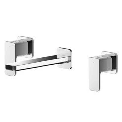 Nuie Windon Chrome 3TH Wall Mounted Basin Mixer - WIN317