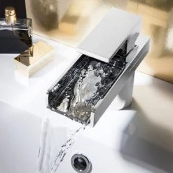Crosswater - Water Square Monobloc Basin Mixer Tap - WS110DNC -Basin Taps Shop WS110DNC D2 460
