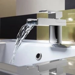 Crosswater - Water Square Monobloc Basin Mixer Tap - WS110DNC -Basin Taps Shop WS110DNC D3 460
